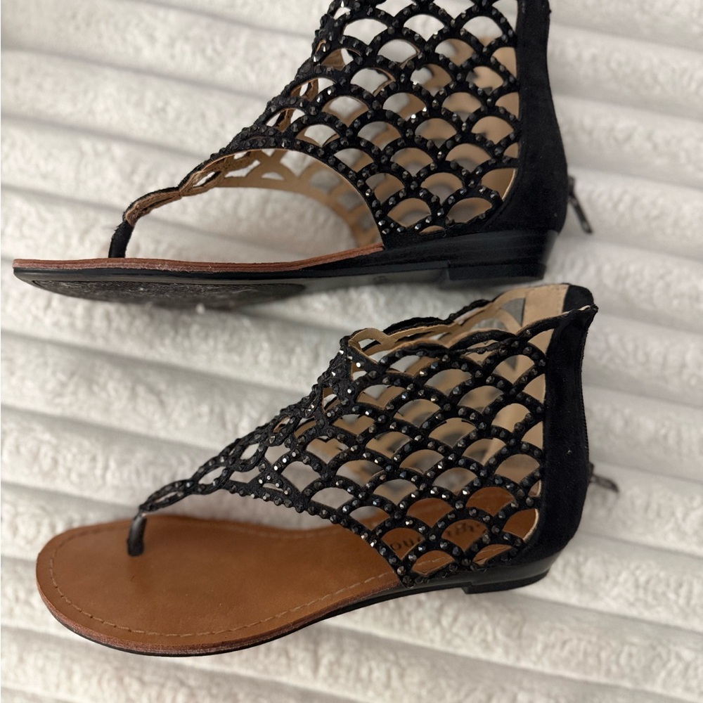 Zigi Soho Black Cutout Sandals